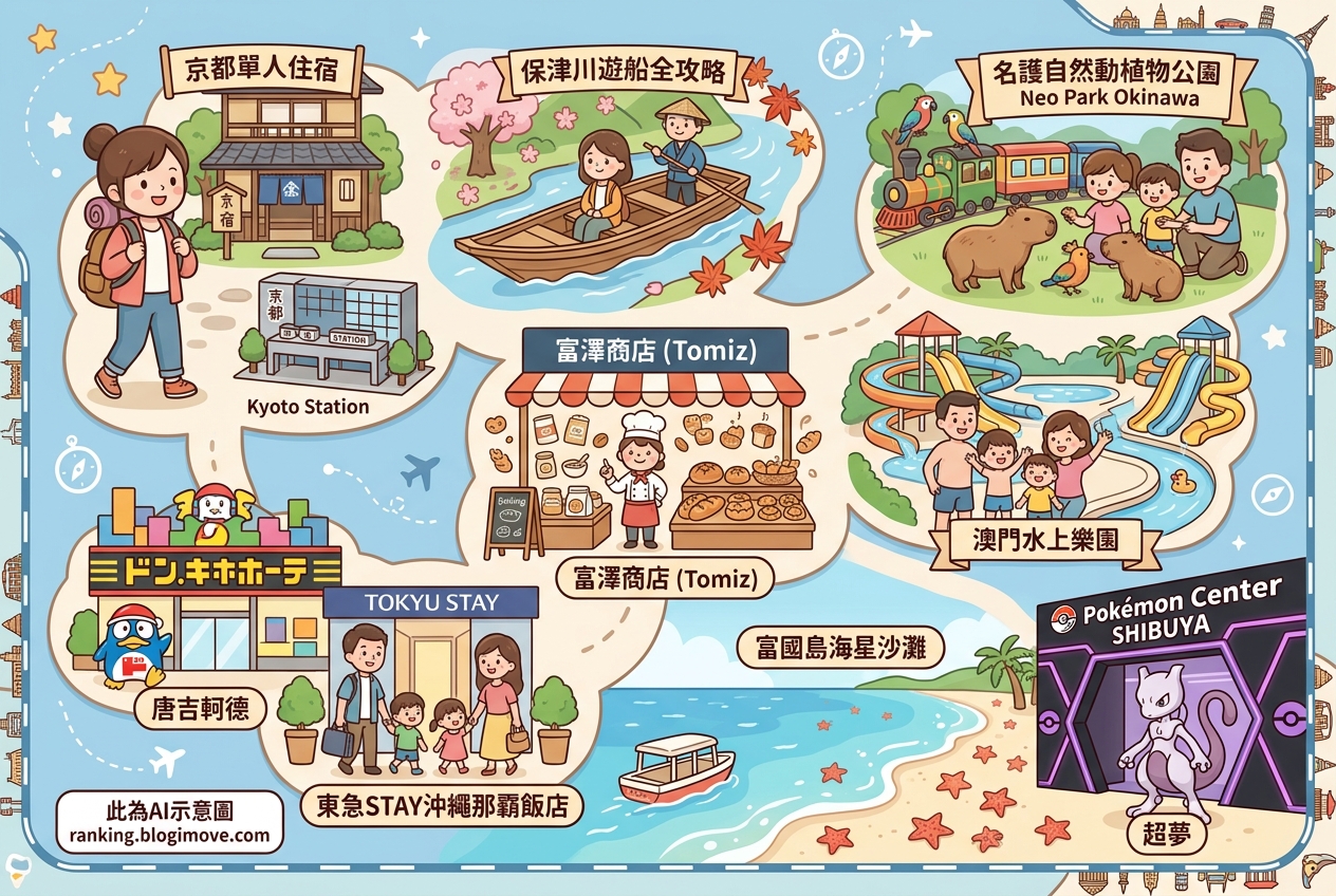 2026年6月21日 | 熱門社群旅遊文章導讀：沖繩親子樂、京都獨旅與釜山海景。 @Blogimove Ranking