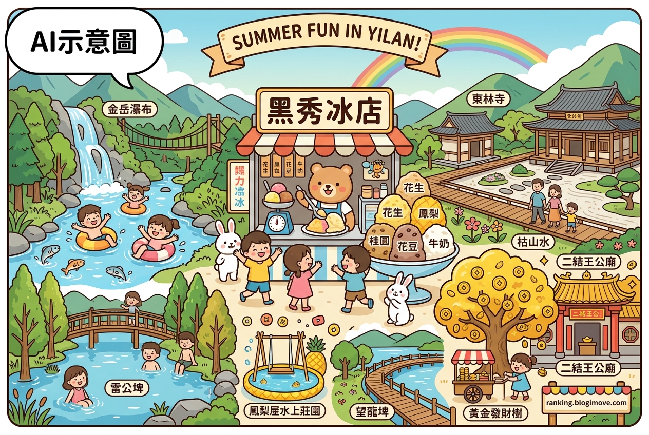2026年6月24日 | 熱門社群旅遊文章導讀：宜蘭夏日戲水熱點、古早味冰品與禪風秘境 @Blogimove Ranking