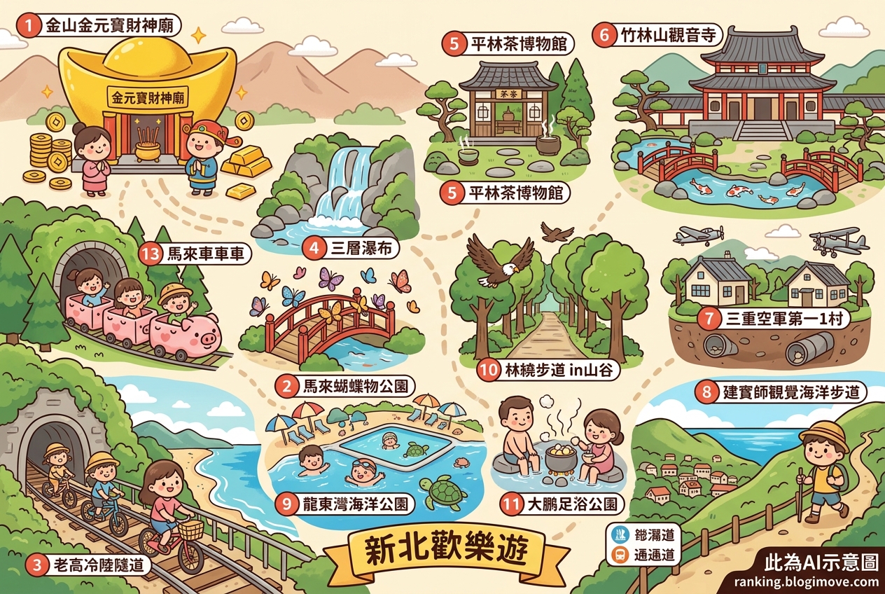 2026年6月24日 | 熱門社群旅遊文章導讀：金山財神廟求財、烏來生態步道與新北舊草嶺隧道海景 @Blogimove Ranking