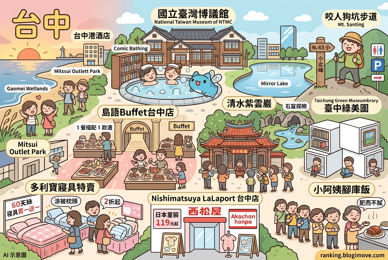 2026年6月24日 | 熱門社群旅遊文章導讀：台中新地標、溫泉泡湯與親子購物天堂 @Blogimove Ranking