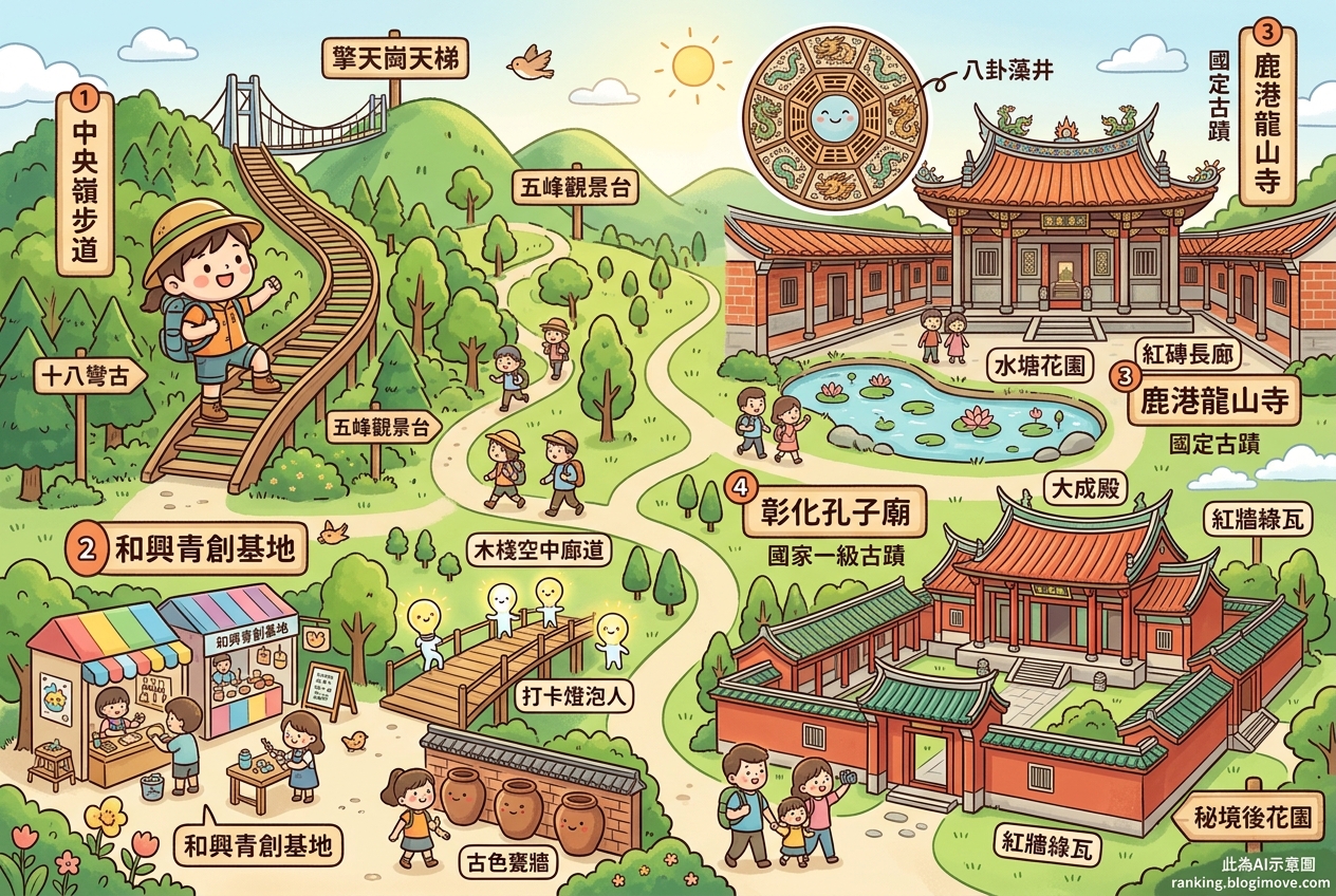 2026年6月21日 | 熱門社群國內旅遊文章導讀：彰化古蹟廟宇、文青景點與綠意步道 @Blogimove Ranking