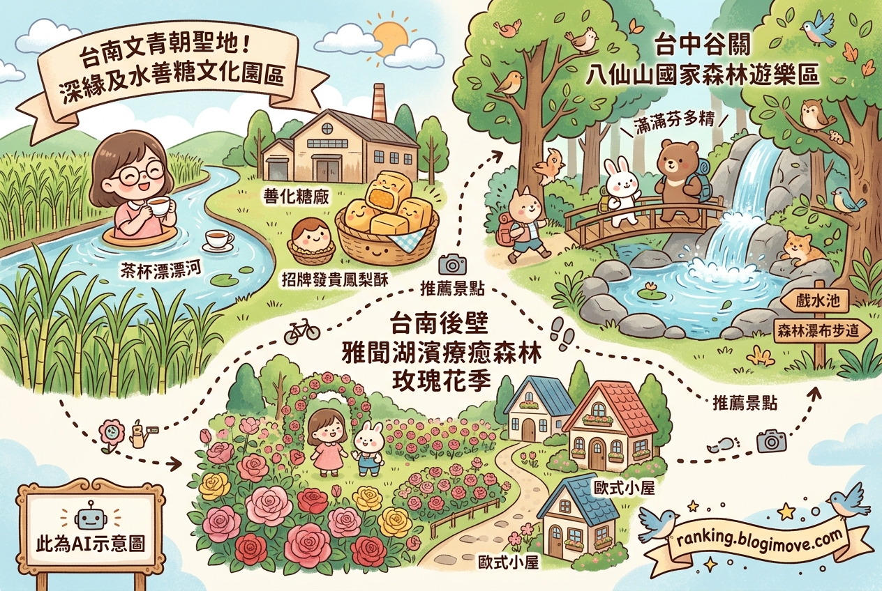 2026年6月21日 | 熱門社群國內旅遊文章導讀：台南療癒花海、台中消暑秘境與文青打卡熱點 @Blogimove Ranking