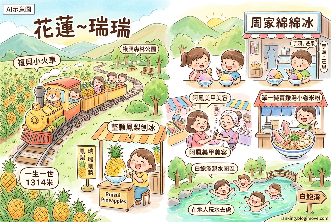 2026年6月22日 | 熱門社群旅遊文章導讀：花蓮消暑秘境、在地美食與療癒小火車 @Blogimove Ranking