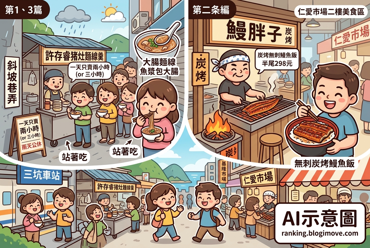 2026年6月22日 | 熱門社群美食文章導讀：基隆神秘麵線、炭烤鰻魚飯引爆在地人氣 @Blogimove Ranking