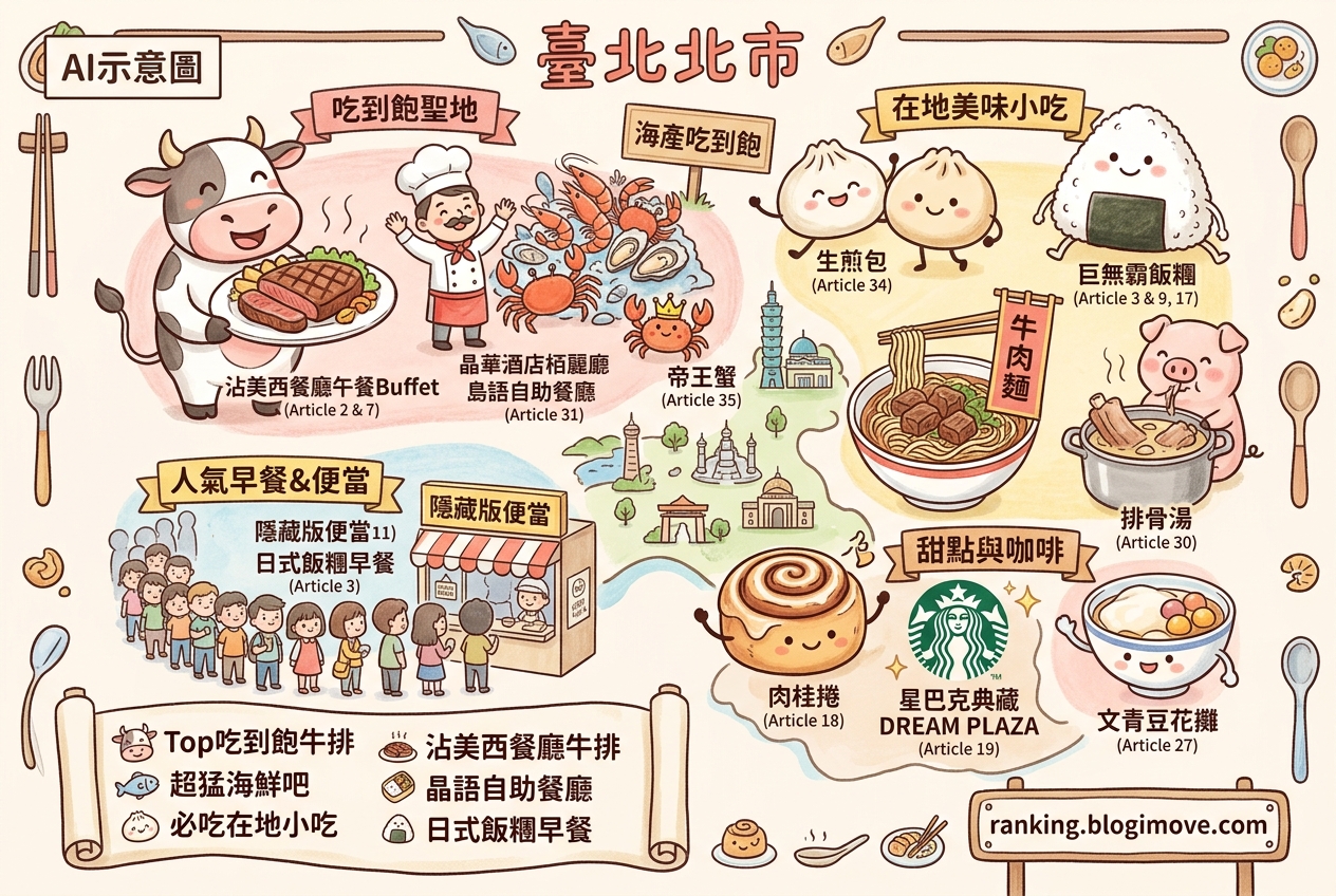 2026年6月23日 | 台北美食 | 熱門社群美食文章導讀：台北吃到飽、巨無霸飯糰與傳承老滋味 @Blogimove Ranking