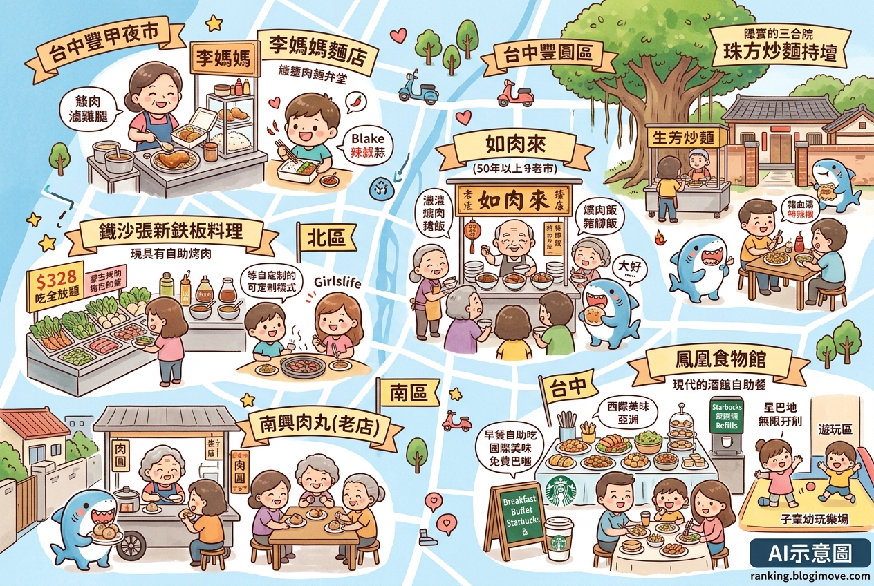 2026年6月23日 | 熱門社群美食文章導讀：台中特色小吃、吃到飽天堂與懷舊風味 @Blogimove Ranking