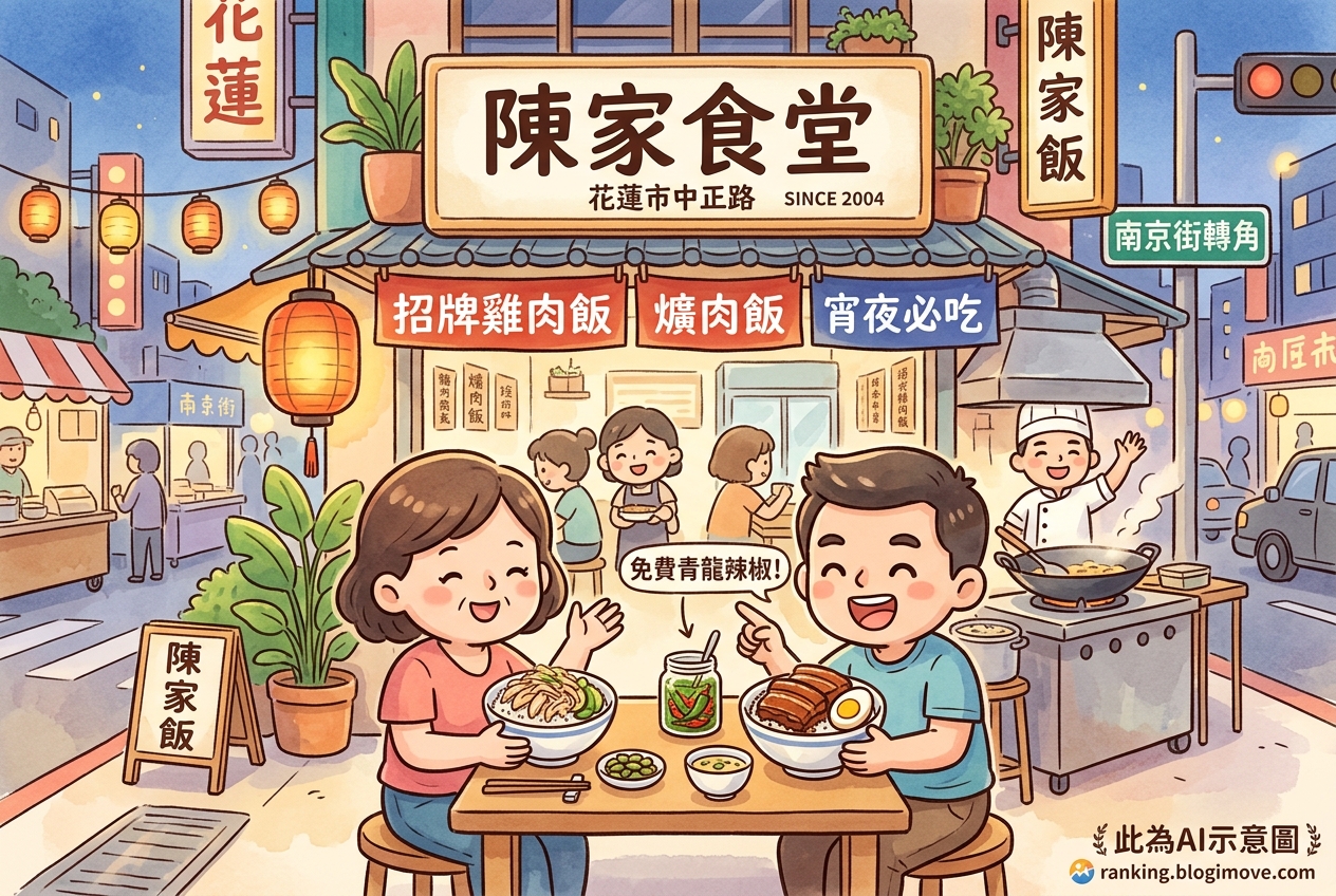 2026年6月23日 | 花蓮美食 | 熱門社群美食文章導讀：花蓮人氣小吃「陳家食堂」的銷魂爌肉飯與深夜美味 @Blogimove Ranking