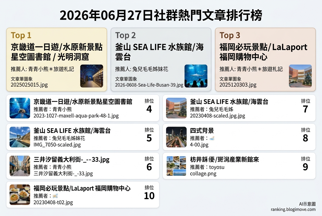 2026年07月08日| 國內旅遊 | 熱門搜尋文章導讀:桃園景點、水上樂園與機場貴賓室資訊。 @Blogimove Ranking 2026年07月08日| 國內旅遊 | 熱門搜尋文章導讀:桃園景點、水上樂園與機場貴賓室資訊。 @Blogimove Ranking