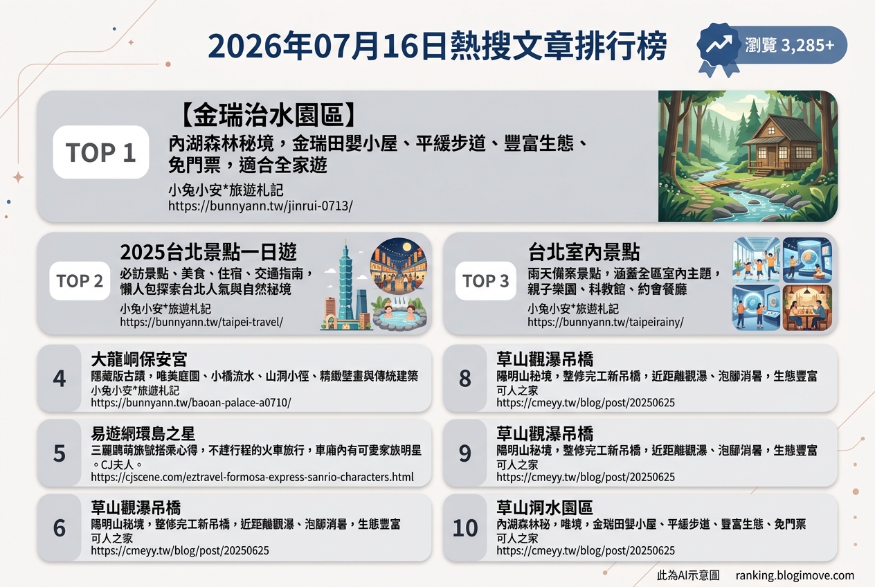 2026年07月04日| 國外旅行 | 熱搜文章導讀：日本環球影城攻略、釜山海景SPA與日韓交通懶人包 @Blogimove Ranking