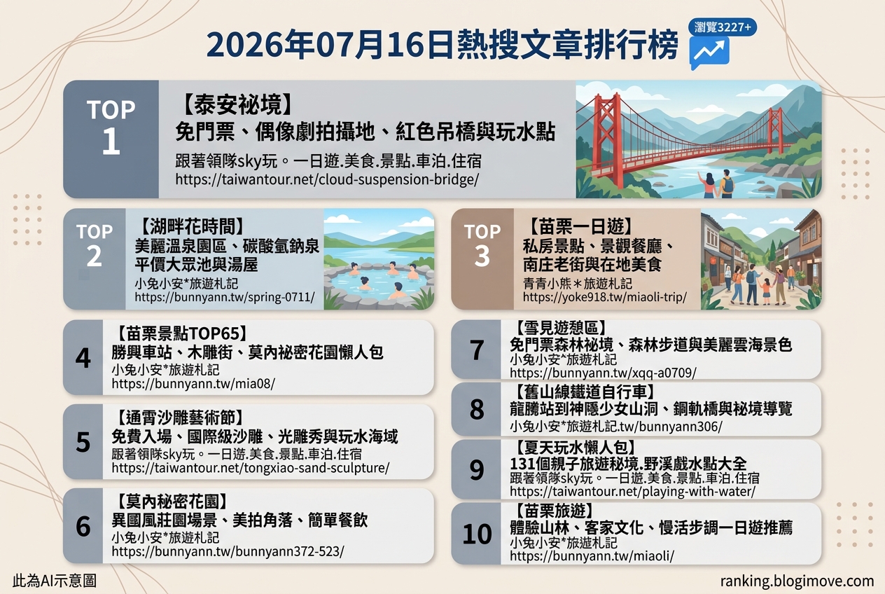 2026年07月04日| 國外旅行 | 熱搜文章導讀：日本環球影城攻略、釜山海景SPA與日韓交通懶人包 @Blogimove Ranking