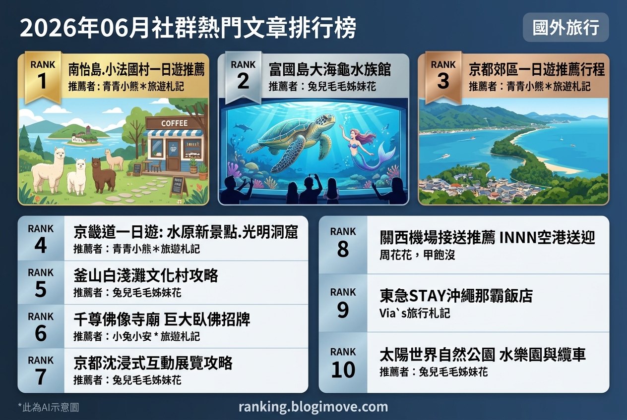 2026年07月08日| 國內旅遊 | 熱門搜尋文章導讀：桃園景點、水上樂園與機場貴賓室資訊。 @Blogimove Ranking
