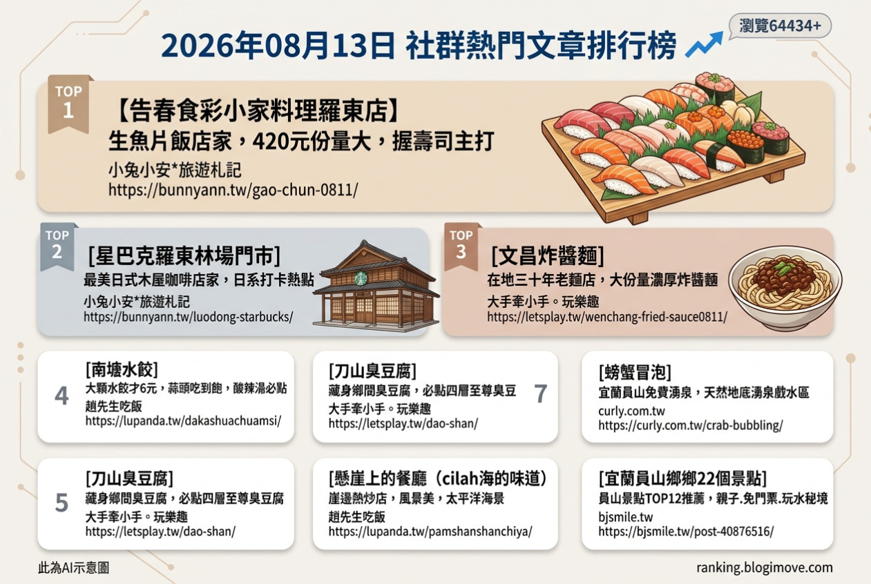 宜蘭美食攻略｜頂級達人私藏！在地人激推必吃名單，古早味到文青咖啡廳全包！ @Blogimove Ranking