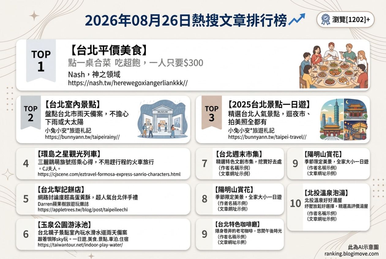 2026年07月27日 | 高雄美食 | 熱門社群文章導讀：鉄板牛排、百年蛋糕與在地小吃引領味蕾饗宴 @Blogimove Ranking